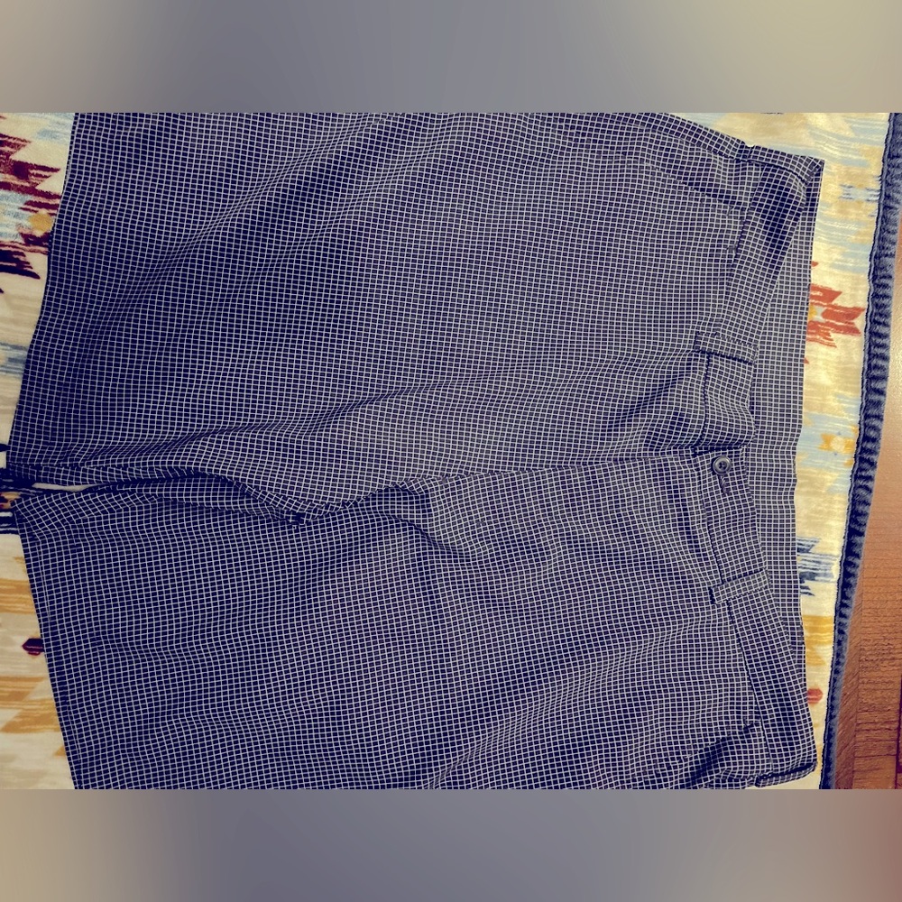 Men’s PGA Tour blue checkered/plaid waist 38